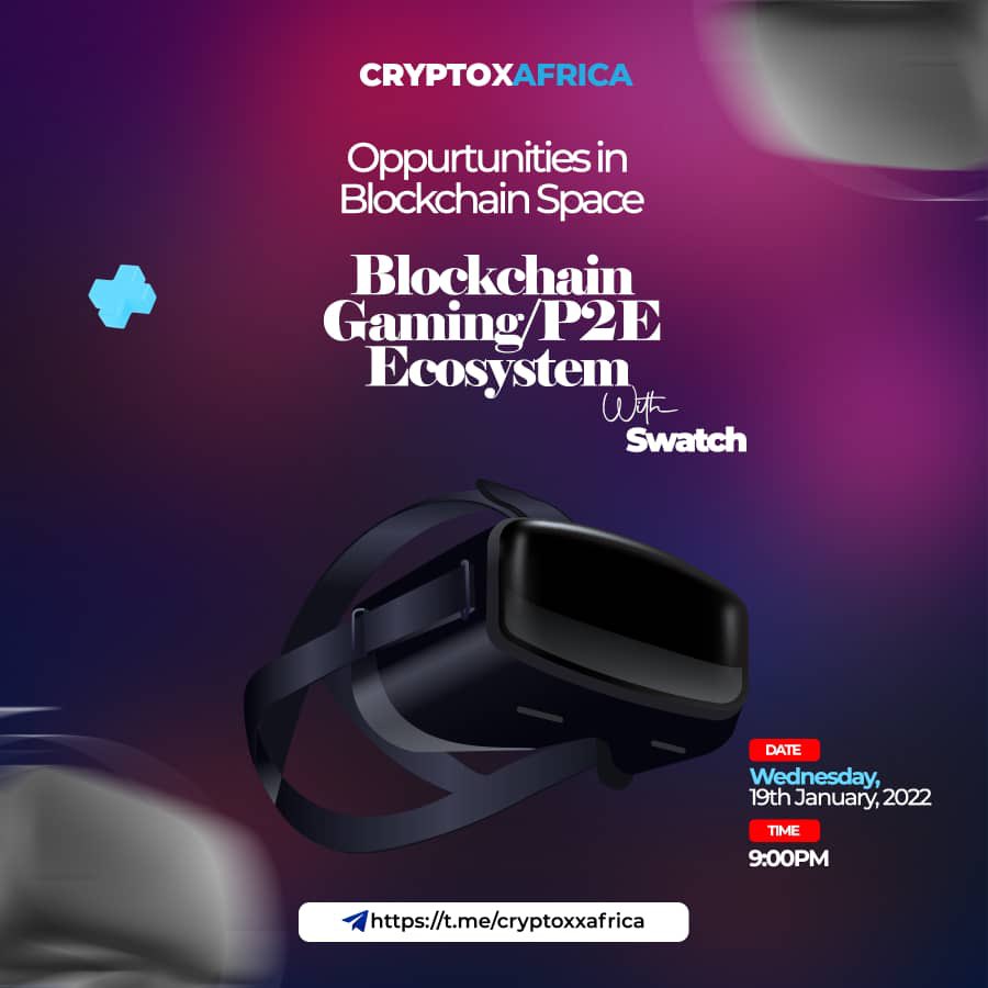 thecryptoforte's tweet photo. This week, join @GraphicsAyo an avid crypto gamer with experience playing for guilds on #Pegaxy, #AxieInfinity and other Play to earn games.

Swatch will be explaining what Play to Earn is, how to set up a guild and find guilds to join for free.

It's free! Retweet for others! https://t.co/cAtRiZGZ4B