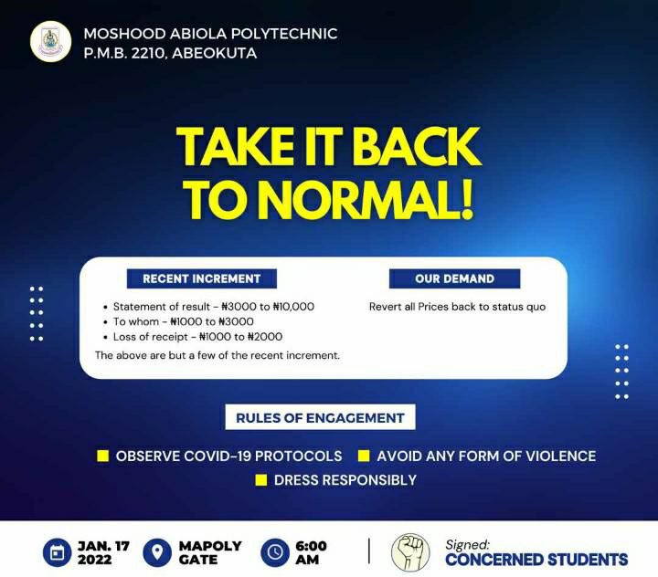 omo_baba_Gbade's tweet photo. Even the school is oppressing it's students

#TakeItBackToNormalMAPOLY https://t.co/ClPBBFpRY0