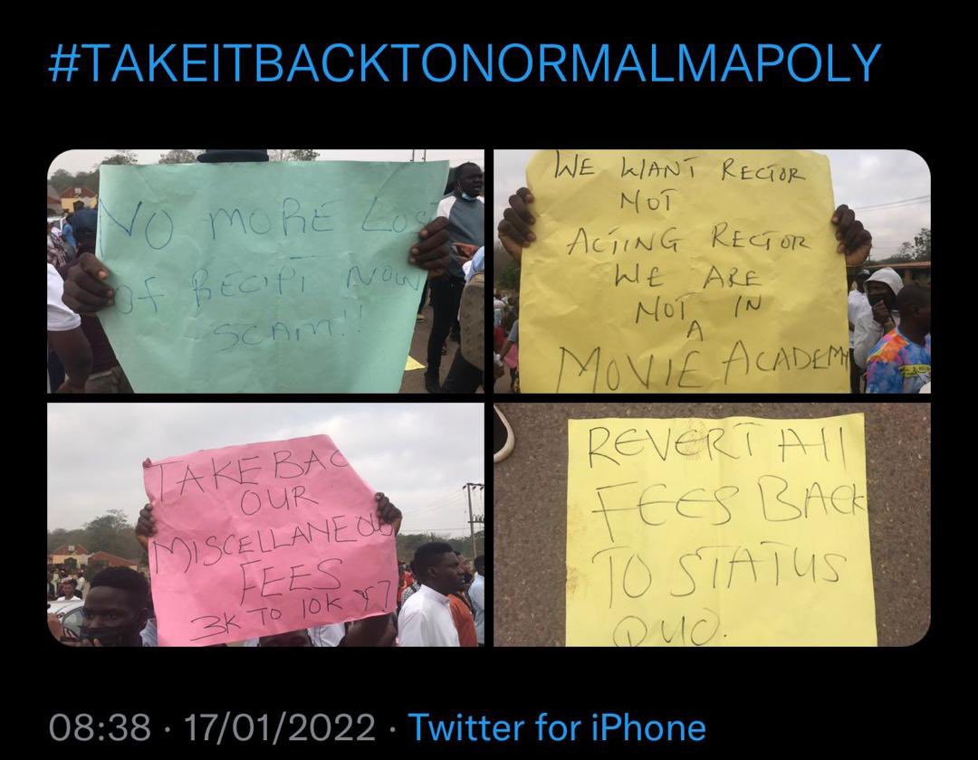 Ennie67351191's tweet photo. After spending thousands of money in MAPOLY The management decided to extort the students *#TAKEITBACKTONORMALMAPOLY* https://t.co/kPTLtL2N1v