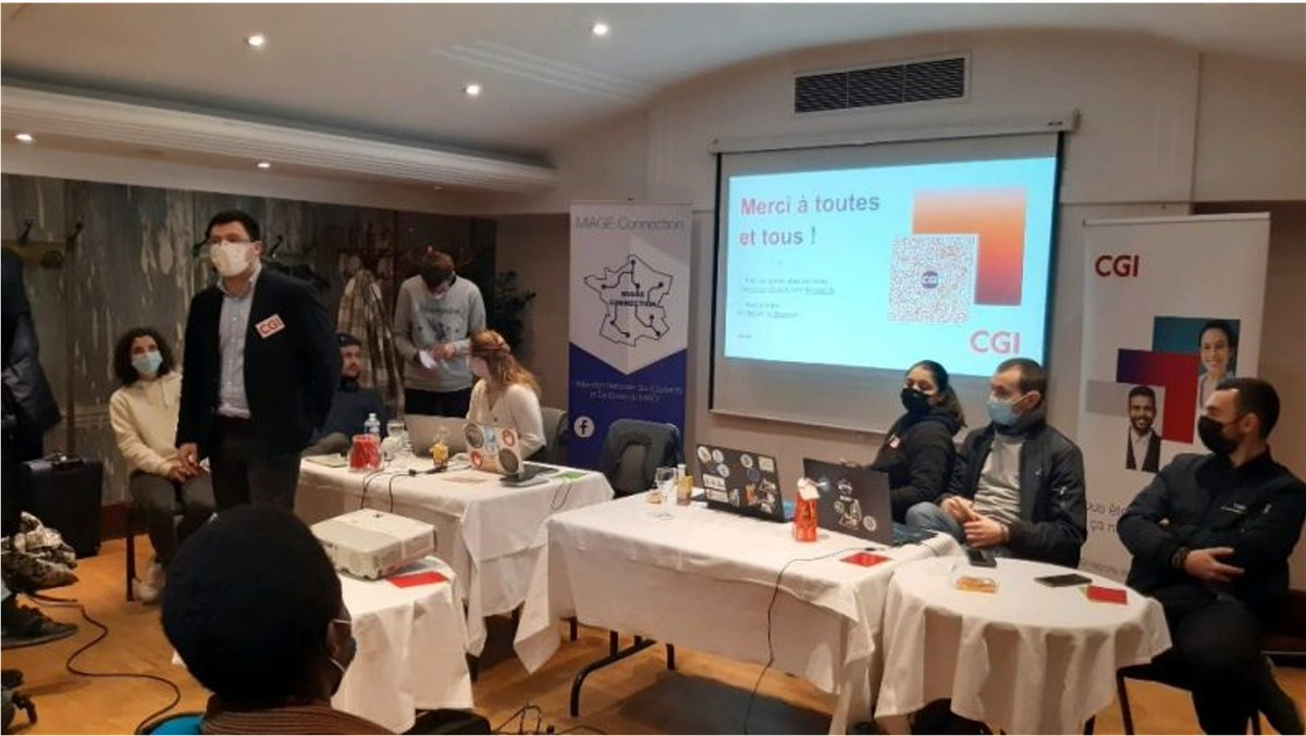 CGI_LUX's tweet photo. Le week-end dernier, CGI était représentée par Joyce Fernandes,  lors du  #WinterCo de l'association MIAGE Connection et  a présenté son métier de  #PMO aux étudiants et cadres associatifs. 

@CGIrecrute @MIAGE, @Institut des sciences du Digital, Management et Cognition (IDMC) https://t.co/0r2ZUL1DmA