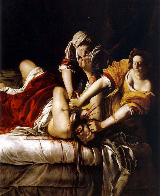 Judith Slaying Holofernes (1614–20) by Artemisia Gentileschi, considered one of the most accomplished of all Italian Baroque painters #WomensArt