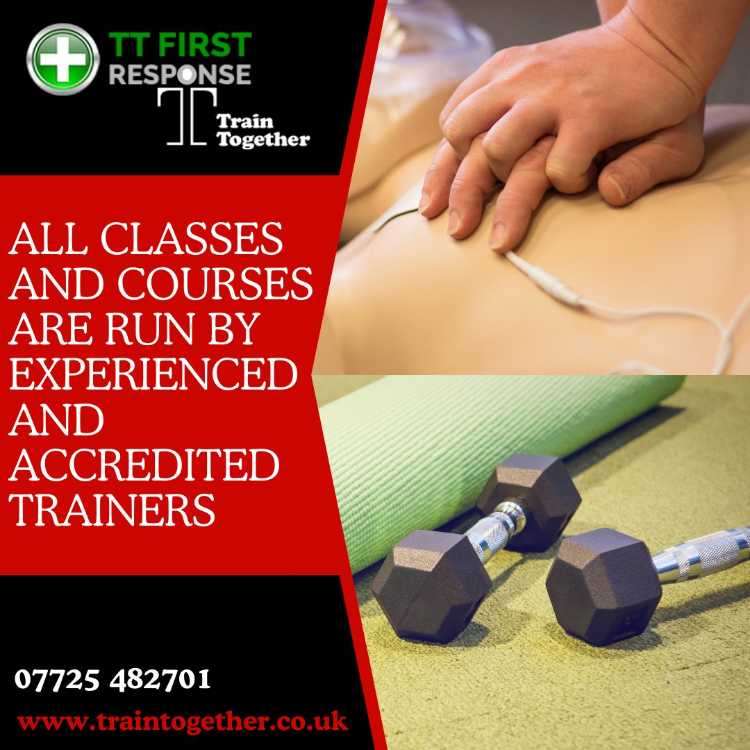 All classes and courses are run by experienced and accredited trainers Neil Caines and Sarah Grant.
Please get in touch if you would like to train with us!
-
-
-
#TrainTogether #Lancaster #firstaidcourses #exerciseclasses #experttrainers