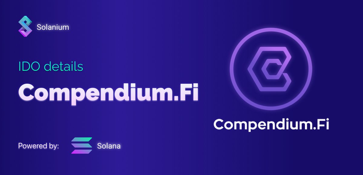 solanium_io's tweet photo. A compendium of trading tools for multiple ecosystems - all in one app 📈

Ready Solanium army? Launching @CompendiumFi 🔥

Project Page ➡️ https://t.co/kfmlPMr3dC

IDO Guidelines ➡️ https://t.co/BMwXxMWwZW https://t.co/myvUE1MhP5