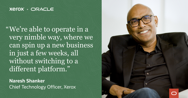 SimLacatus's tweet photo. “High-impact businesses that solve real-world problems at massive scale.” @Xerox is going beyond the office with @Oracle's #cloud to launch startups and monetize services faster. https://t.co/oBWqeeKt3j https://t.co/j4DZgCLPnp