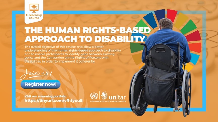 CifalGlobal's tweet photo. Registration is open for UNITAR's 5-week free online course on the Human Rights-Based Approach to Disability!
 Register now and discover how to implement a more inclusive society based on the Convention on the Rights of Persons with Disabilities! https://t.co/POFIP1aq1x https://t.co/Nuoz6s6tvs