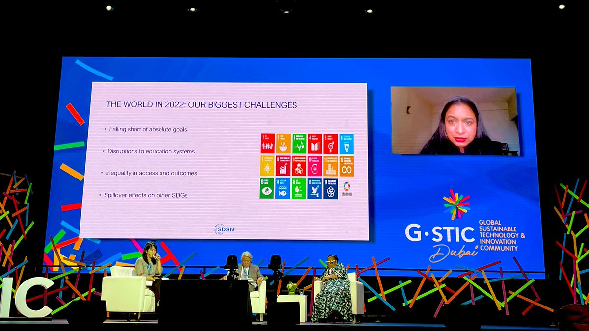 Learning loss affects not only #SDG4, but also all the #SDGs, and also SEL and cognitive learning resilience. - @Chandrika0501 #GSTICDubai