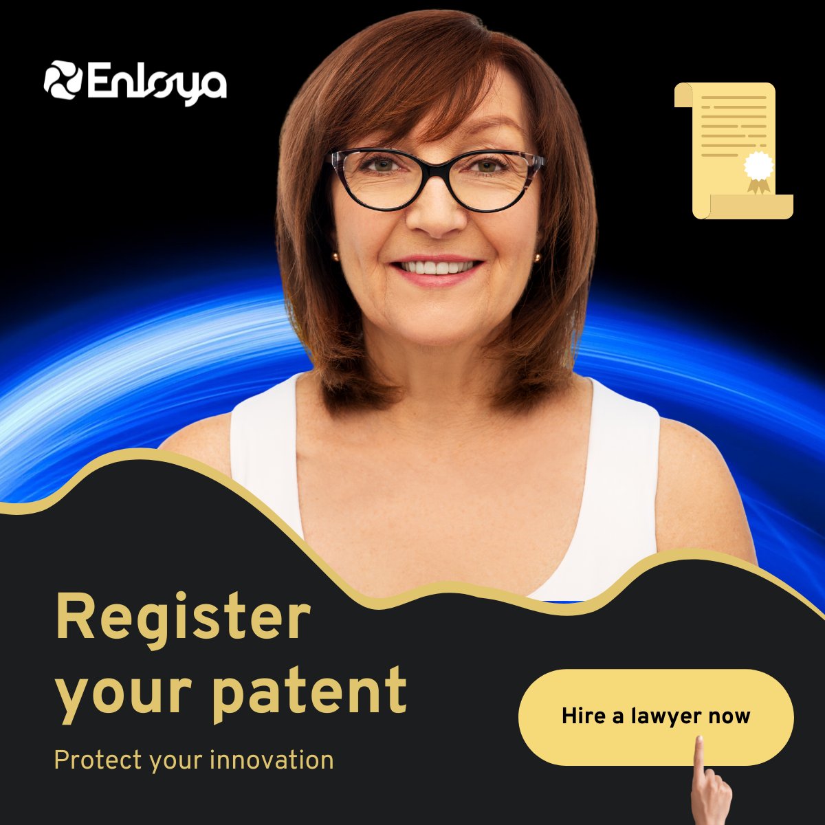 enloya's tweet photo. REGISTER YOUR PATENT. Prevent others from using your invention for up to 20 years. Register your patent to gain a comparative advantage over your competitors.  😎 Explore fixed-fee legal solutions at https://t.co/SgPlyApWrJ https://t.co/54dAFICREd
