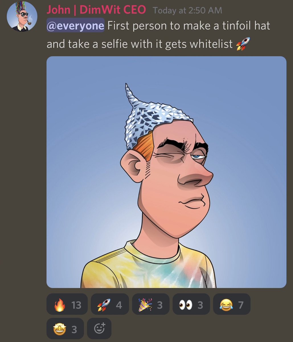 DimWitsNFT's tweet photo. Getting Whitelisted doesn't need to be a grind if you're a DimWit 🤝 Congrats https://t.co/GRexYYaXig