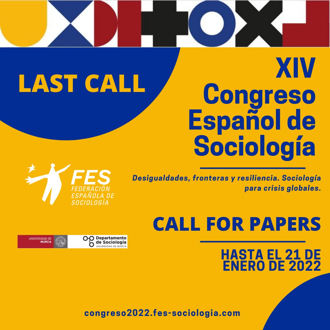 LAST CALL

📆  Queda 5 DÍAS para enviar propuestas al #CongresoFES2022!

Solamente se admitirán los textos aportados a través de la aplicación del Congreso.

Entra ya: ow.ly/hgyh50Hfeb7