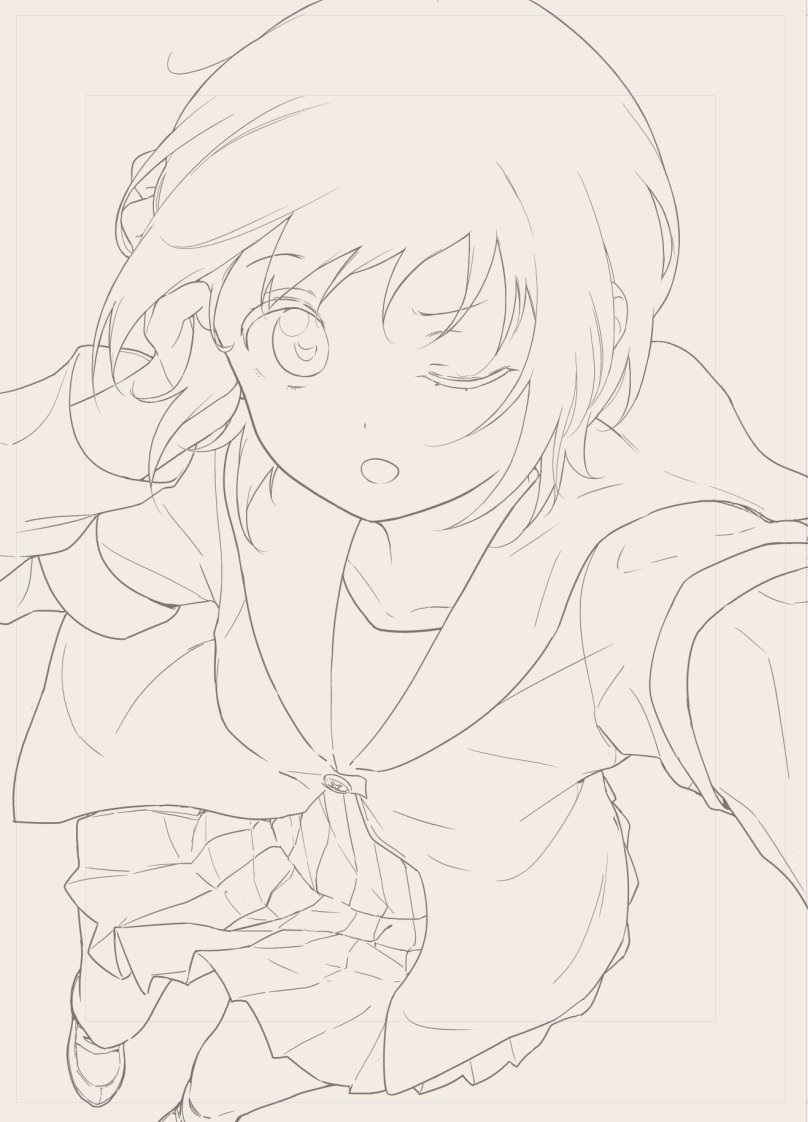 下書きのまま寝かせている 