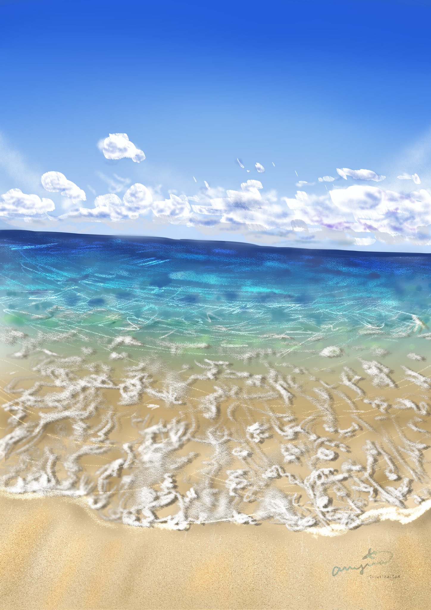 Anyna エニーナ シャークエアラインズ ちょっと 絵本が行き詰まっているので 癒し 白良浜 海 イラスト T Co Nisnyhajdm Twitter