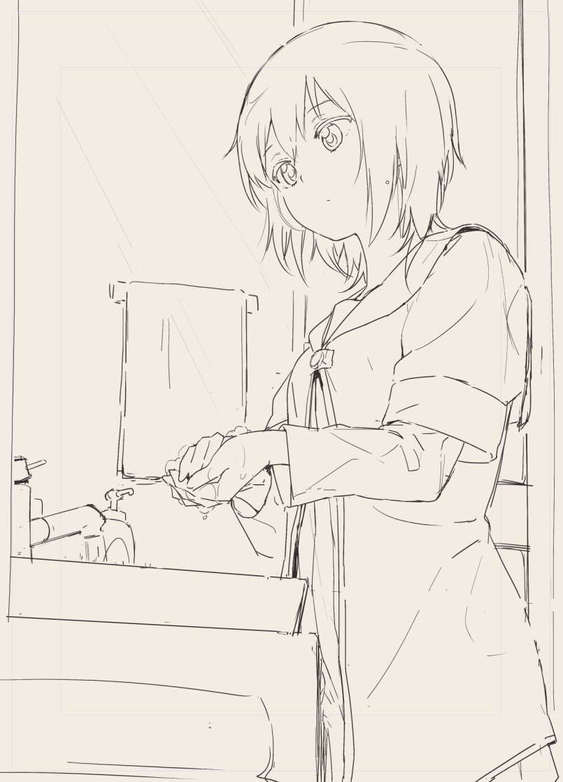 下書きのまま寝かせている 