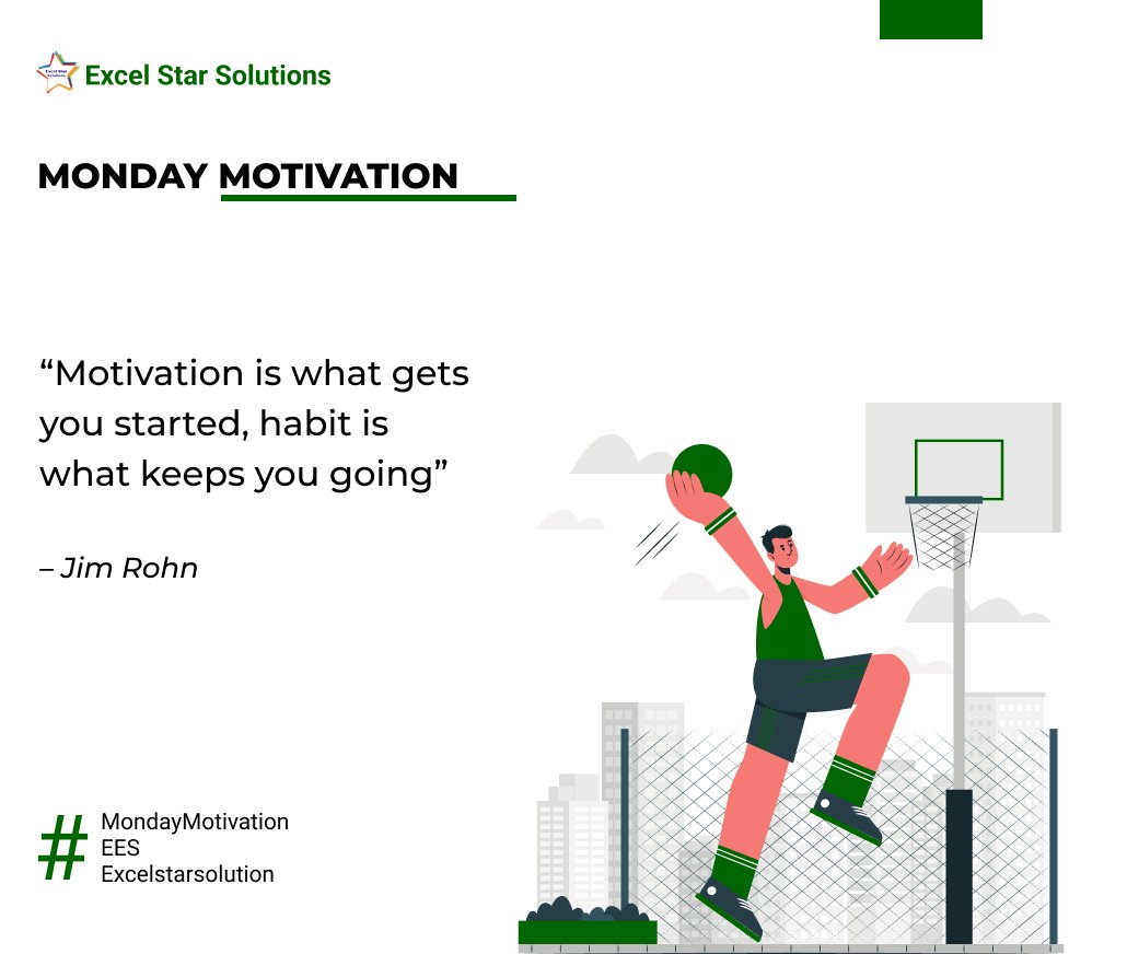 ExcelStarSolut1's tweet photo. Monday Motivation

Be motivated to start today but do not start and stop, keep moving. 

#monday 
#mondaymotivation 
#motivation 
#ExcelStarSolutions https://t.co/FaxFijLi8J