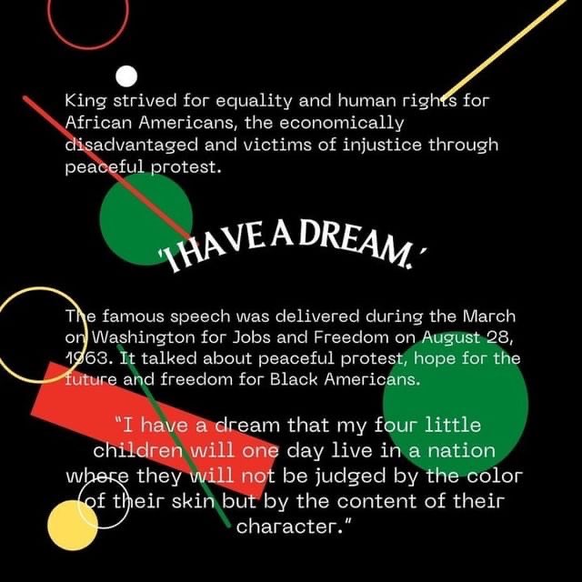 buzz_bulletin's tweet photo. Martin Luther King Jr day is today on the 17th of January. Swipe to find out about him, what he did for America and more.

#mlkday #martinlutherkingjr #martinlutherking #martinlutherkingquotes #martinlutherkingday #mlk #blackhistory #civilrightsmovement https://t.co/0t6d5a1Dps
