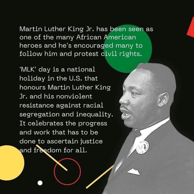 buzz_bulletin's tweet photo. Martin Luther King Jr day is today on the 17th of January. Swipe to find out about him, what he did for America and more.

#mlkday #martinlutherkingjr #martinlutherking #martinlutherkingquotes #martinlutherkingday #mlk #blackhistory #civilrightsmovement https://t.co/0t6d5a1Dps