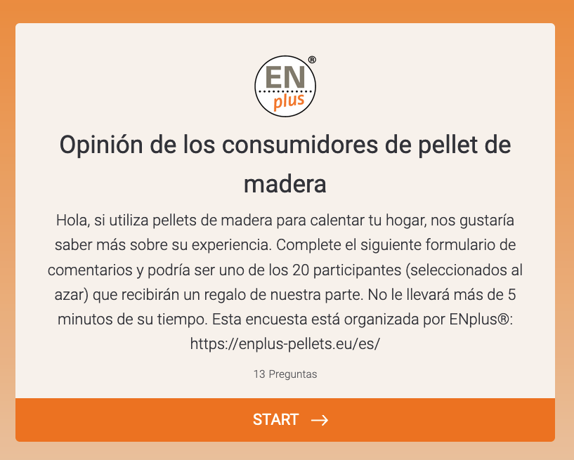 AVEBIOM's tweet image. #Encuesta: Queremos saber QUÉ OPINAN los consumidores de #pellet de madera en España 
👉Si eres consumidor o estás en contacto con ellos, puedes DIFUNDIR este cuestionario. 
🎁Entre los participantes se sortearán regalos
🎉Esto nos ayuda a mejorar!
#enplus
bit.ly/encuesta_PELLE…