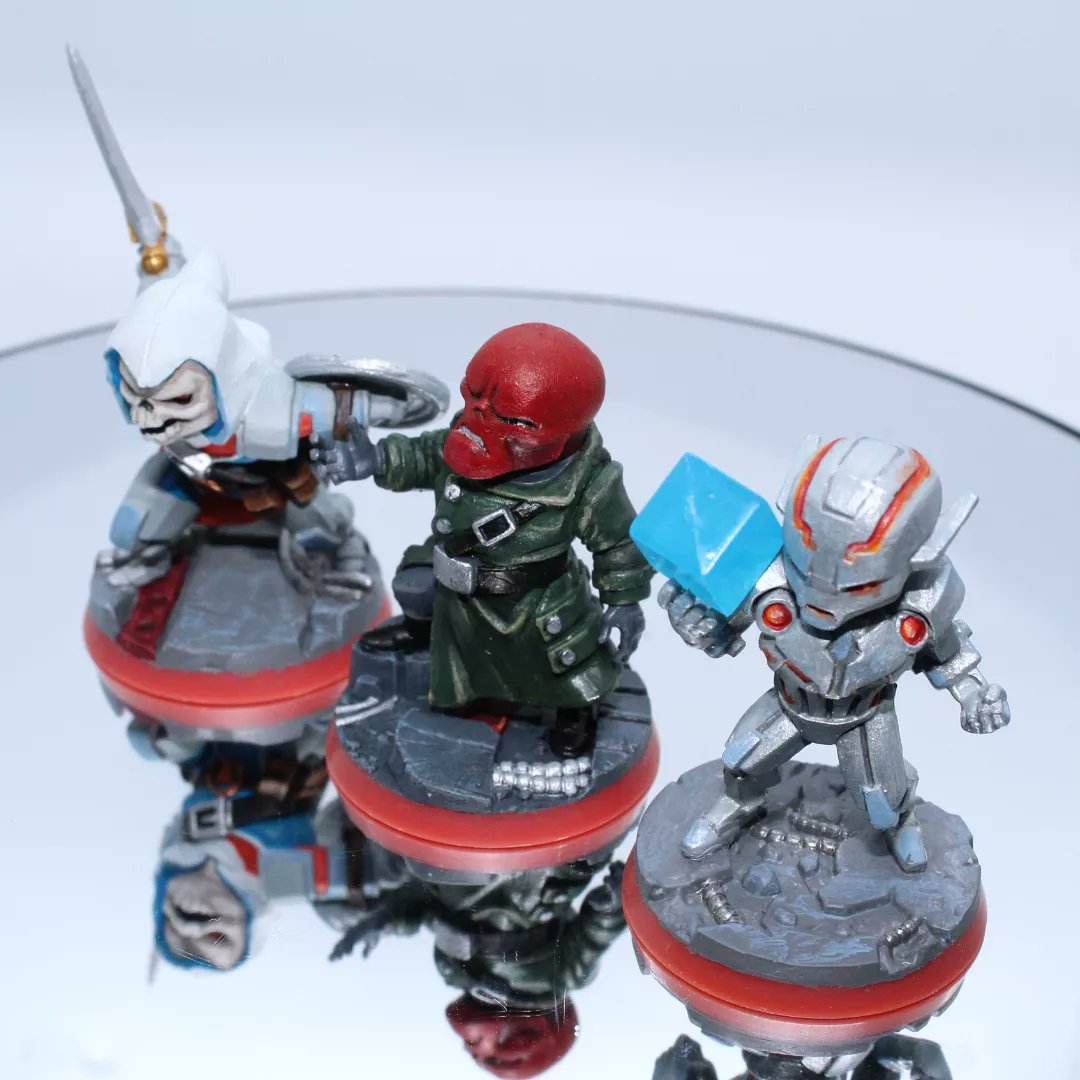 Jkc_studios's tweet photo. Core box Villians - Marvel United 

#marvelunited #marvelunitedboardgame
#marvel #miniatures #miniaturepainting #cmongames #avengers #paintingmarvelunited #bigchildcreatives #boardgames 
#villians #redskull #taskmaster #ultron https://t.co/uLhvQNHLmt