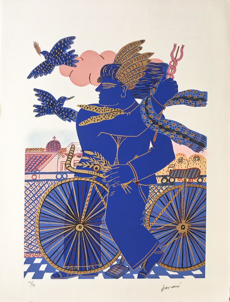 Waiving goodbye today to one of the most emblematic Greek painters of our times. RIP #AlekosFassianos