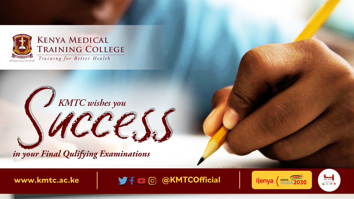 Kmtc_official's tweet photo. We wish all our students, sitting for their Final Qualifying Examinations, success! https://t.co/v0Xrp3bDoX