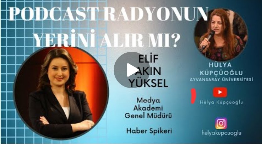 Podcast radyonun yerini alır mı ?

Hülya Küpçüoğlu'nun konuğu Medya Akademi Genel Müdürü&Haber Spikeri Elif Akın. 🎧🎤

youtu.be/KNpmKeeGPEE

#podcast
#medyaakademisi
#mikadoiletişim #HülyaKüpçüoğlu #radyo