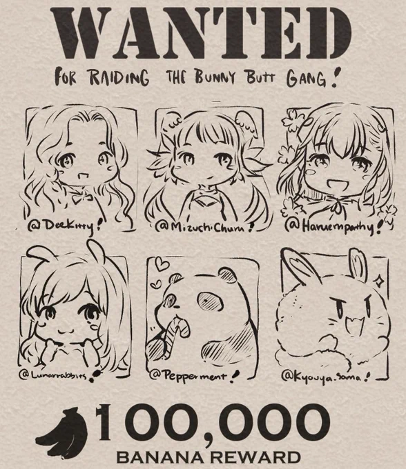 Thanks for raiding me on Twitch last week ...now you're wanted OvO!!

@haruempathy  @MizuchiChuru @TheDeeKitty @Kyouya_Sama Pepperment and @lunar_rabbits 
