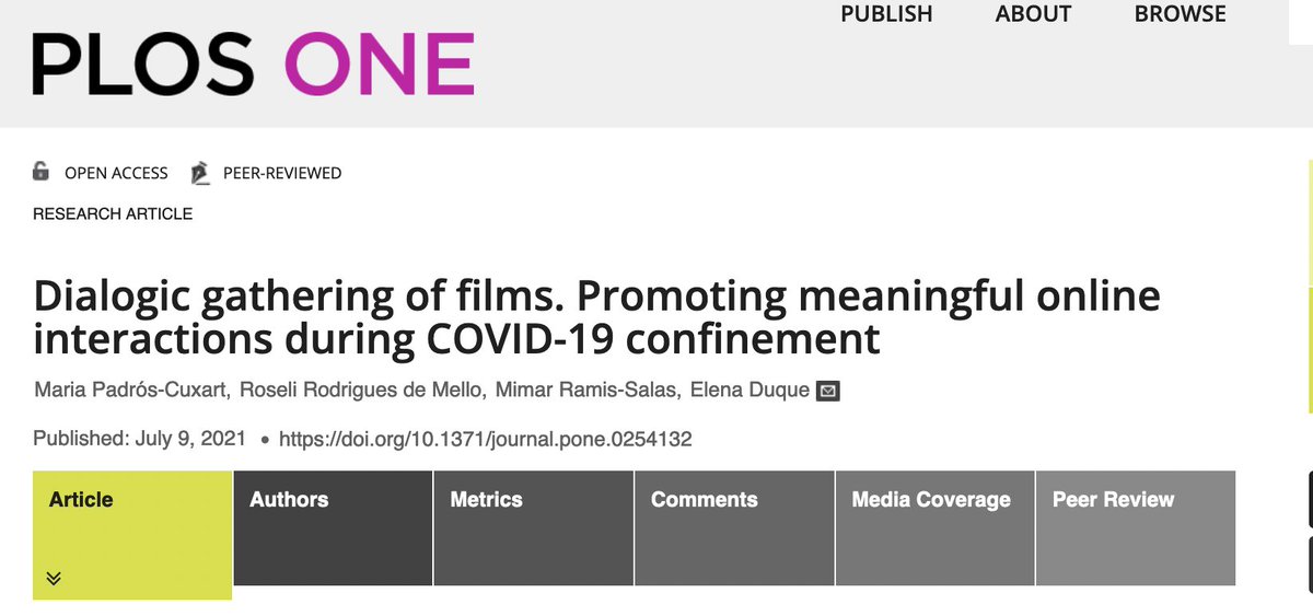MimarRamis's tweet photo. Meaningful online interactions have been and still are super necessary. Our paper on Dialogic Gathering of Films gives relevant insights on how to boost them #covid19 #wellbeing #MedTwitter https://t.co/75hrHi98T9 https://t.co/LWBe3xeQex