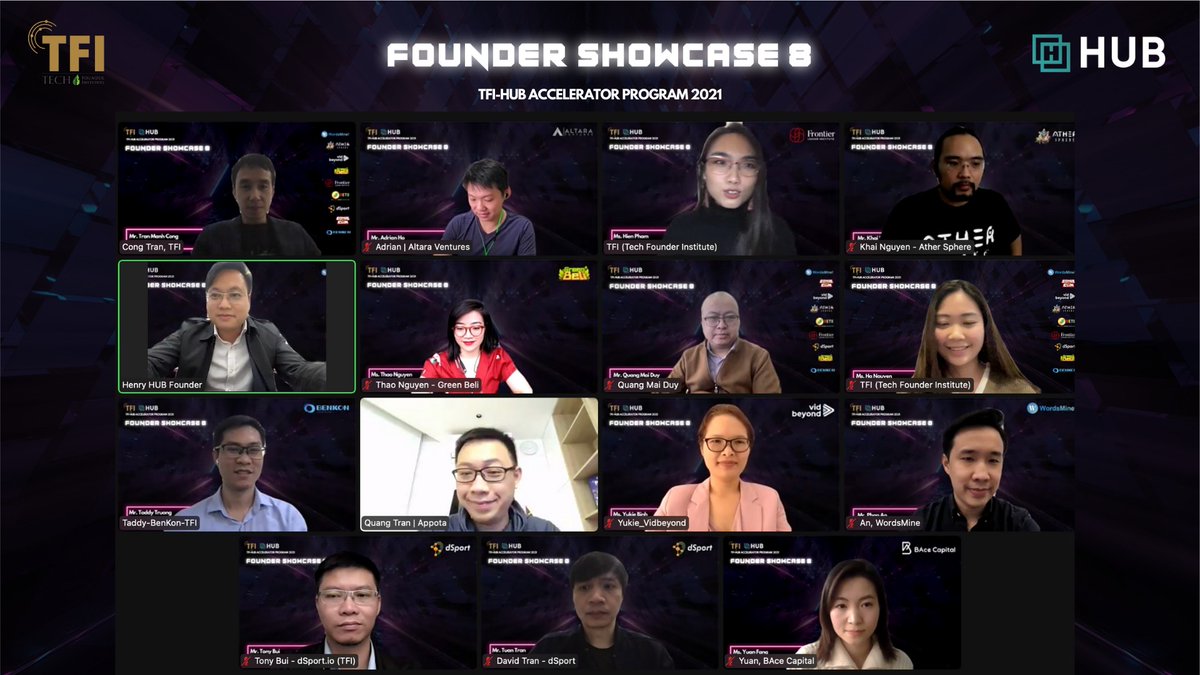 HUBGlobalVC's tweet photo. 𝗧𝗙𝗜-𝗛𝗨𝗕 𝗙𝗼𝘂𝗻𝗱𝗲𝗿 𝗦𝗵𝗼𝘄𝗰𝗮𝘀𝗲 𝟴 𝗥𝗲𝗰𝗮𝗽
TFI-HUB Founder Showcase 8 was held successfully with the presence of nearly 100 Investors and some great guest speakers.
Congrats to our Founders 
#TFI #HUBGlobal #Accelerator #TFI08 #TFIBatch8 #FounderShowcase #DemoDay https://t.co/NbQJEBwaoR