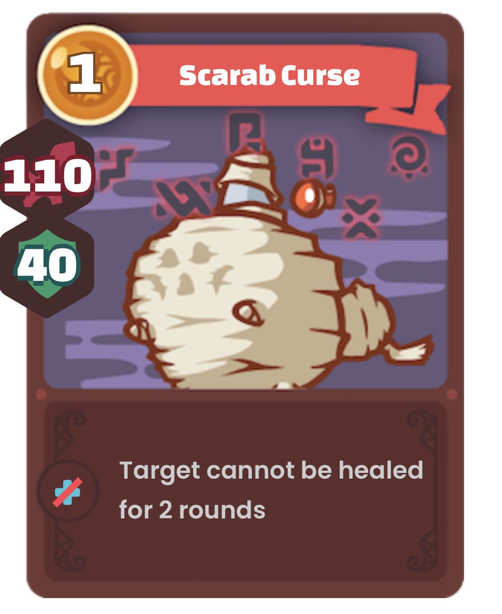 ChuckFresco's tweet photo. I think one big issue with this @AxieInfinity patch is Biden now removing the effect of Scarab. I feel Scarab loses it’s only use with this situation. The use card is to stop heal and it now is pointless. I think it should be reverted to be a tool vs immortal plants. https://t.co/XXtyl8NBgv