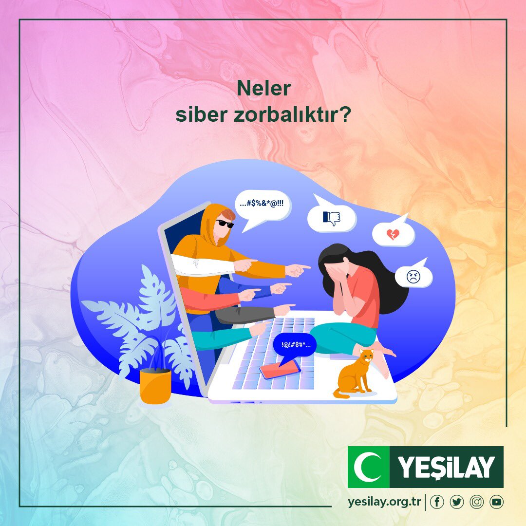1920yesilay's tweet photo. 📌Siber zorbalık nedir? 

📌Ebeveynler siber zorbalığı önlemek için ne yapabilir?

#Yeşilay #SiberZorbalık #TeknolojiBağımlılığı https://t.co/76ODeDq3CG