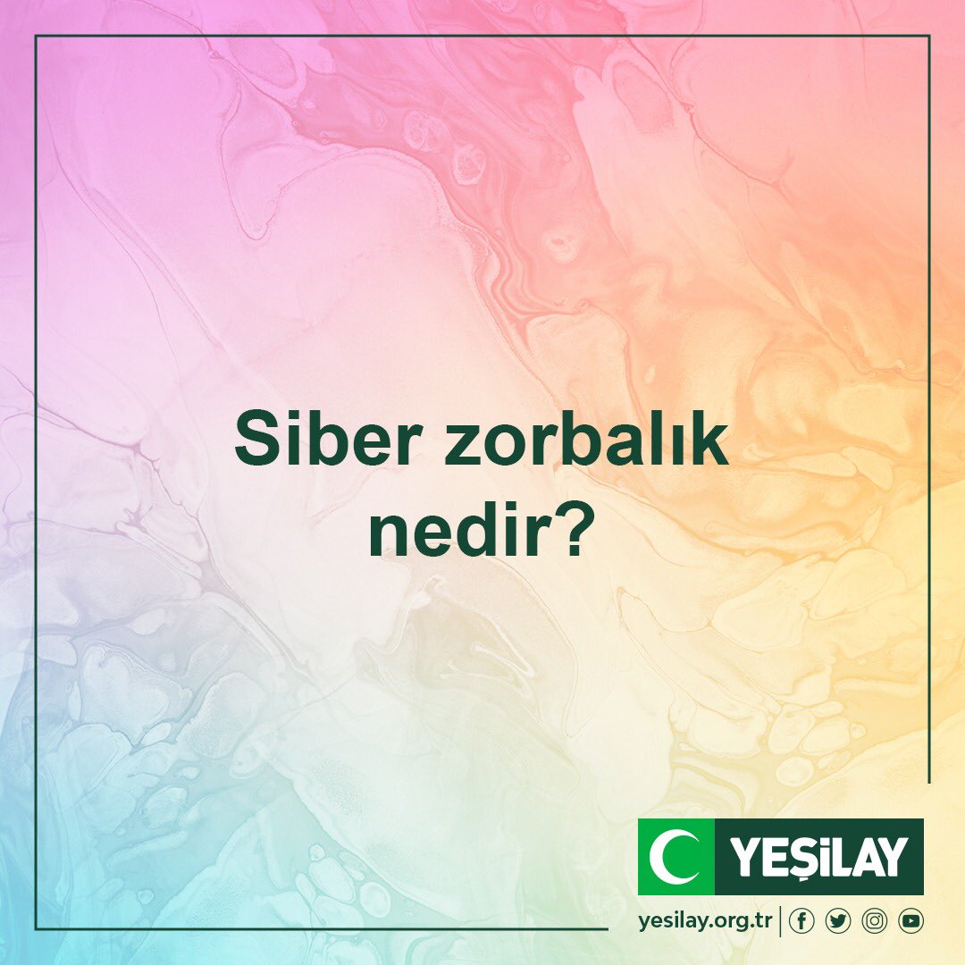 1920yesilay's tweet photo. 📌Siber zorbalık nedir? 

📌Ebeveynler siber zorbalığı önlemek için ne yapabilir?

#Yeşilay #SiberZorbalık #TeknolojiBağımlılığı https://t.co/76ODeDq3CG