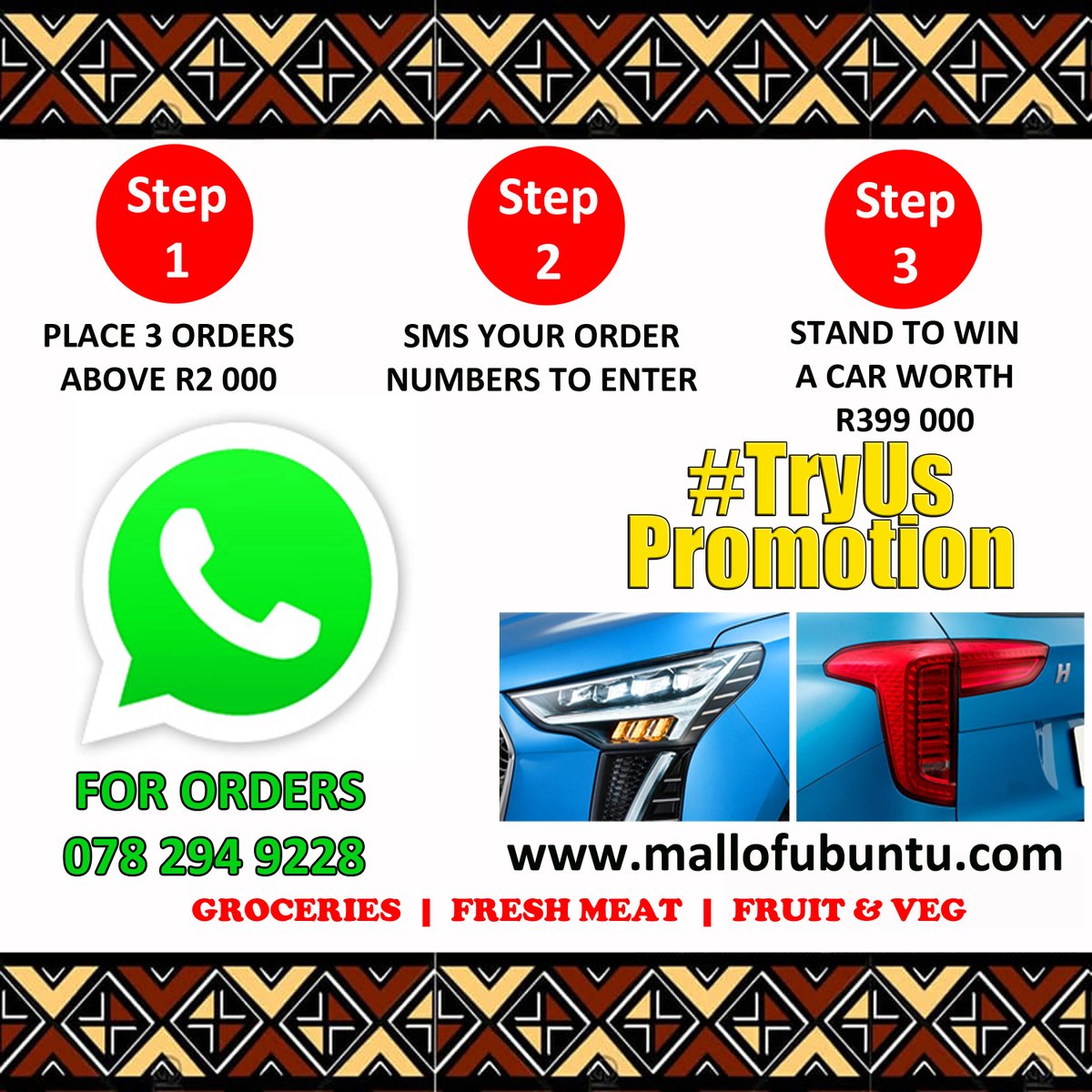 mallofubuntu's tweet photo. Chat Shopping is the most convenient, we're the cheapest online store in Gauteng. The safest too. #FreeDelivery #OnlineGroceries #CashOnDelivery https://t.co/Lmox5QKGad