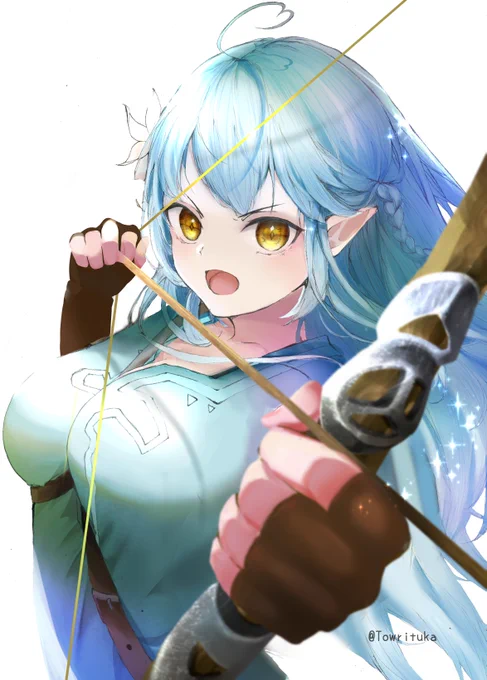 ゼルダBotWで敵を狙うラミィちゃん描き!
 #LamyArt #らみらいぶ 