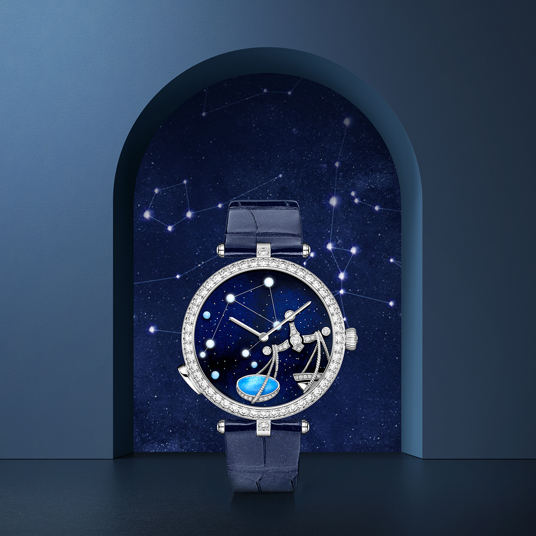 vancleef_japan's tweet photo. 魔法のような星空に輝く天秤座のスペクタクルをお見逃しなく。メゾン独自の機械式自動巻きムーブメントで星々の瞬きを再現したゾディアック リュミヌーが手もとの宇宙に生命を吹き込みます。https://t.co/MZSBSRuhyO
#VCAwatches #VCAZodiaque #VCAPoetryofTime #ポエトリーオブタイム #VanCleefArpels https://t.co/ynedA4hB9a