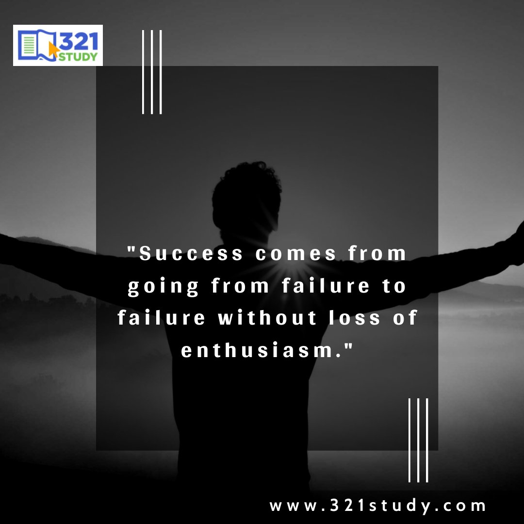 321Study's tweet photo. Success comes from going from failure to failure without loss of enthusiasm.
Be resilient😊.
Visit us today at www.321study to jumpstart your career in finance.
#321study
#ICAN #ATS
#CharteredAccountant
#Accounting https://t.co/Ri9mFYCYSi