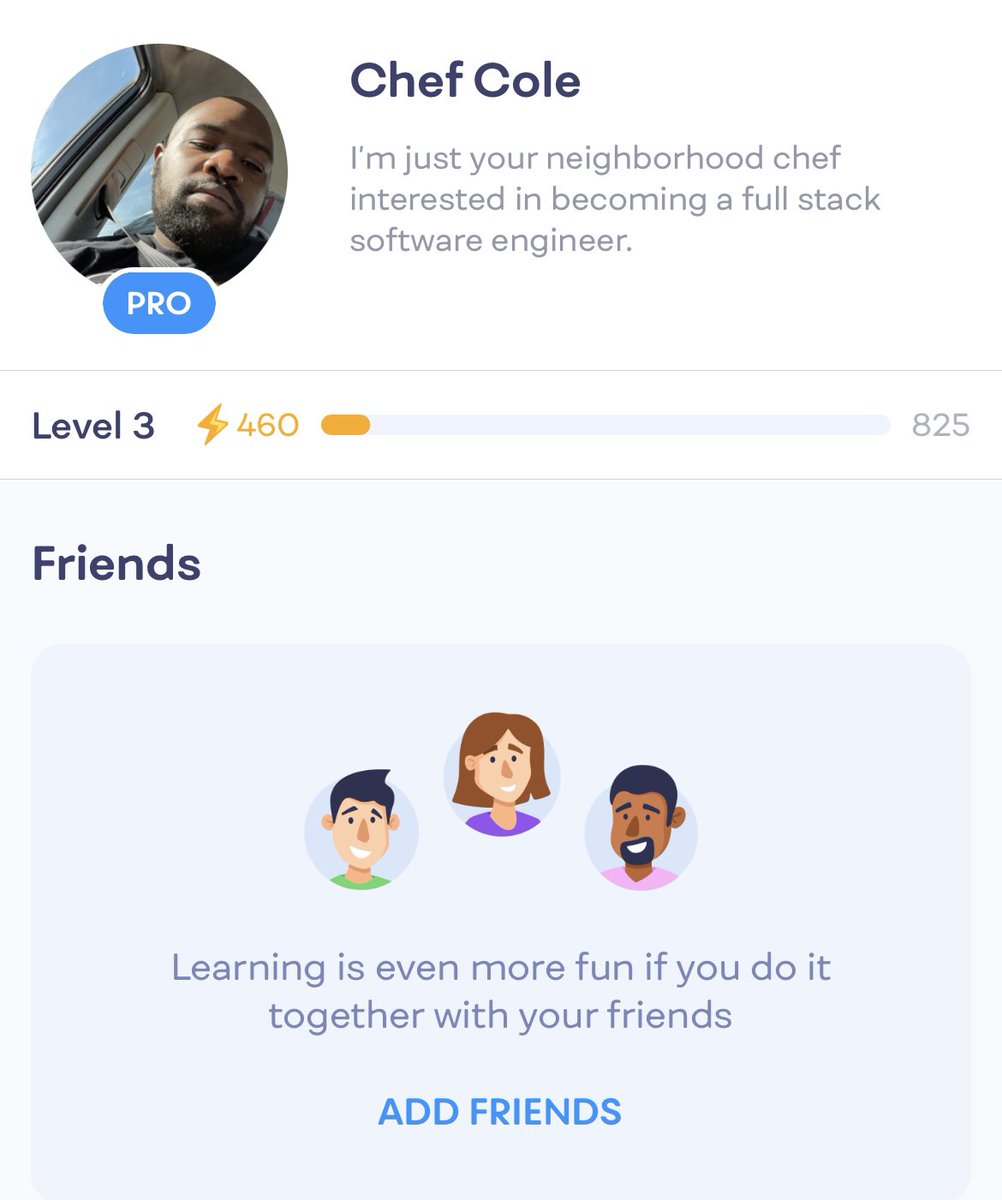 thatonehouze's tweet photo. Add me as a friend on Mimo letโs learn too code together. #BlackTechTwitter #ChefsWhoCode #100DaysOfCode #100Devs
INVITE LINK: https://t.co/6jLWsKdS3V https://t.co/WSGoelKfJJ