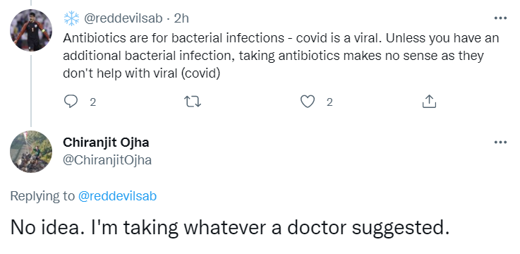 QEBNA's tweet photo. @ChiranjitOjha @reddevilsab Oto chap niyo na bhai Ojha. #COVID-r jonne deher immunity durbol hoye jai. Tokhon dehe tuktak bacteria infection hote pare ekhane sekhane...jyamon "throat"-e hote pare halka.
Sei #RemoveBacteria andolon sofol korar jonnei doctor tomai antibiotic diyeche....anonde thako... https://t.co/aClJoCkV0S