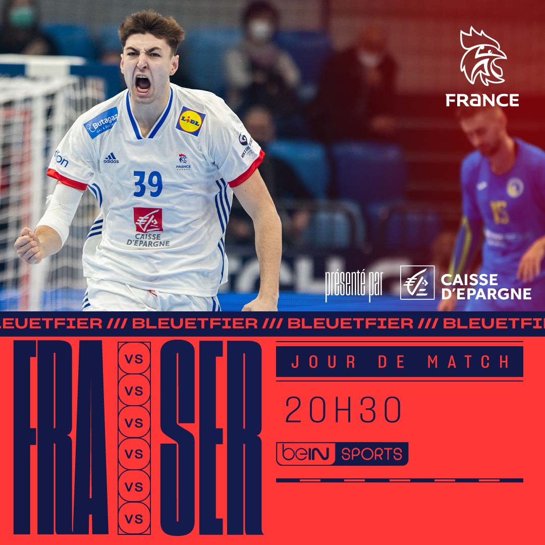 📣 JOUR DE MATCH ! 🇫🇷⚡🇷🇸

🤾 #FRASER <a href="/EHFEURO/">EHF EURO</a> 
⏰ 20h30
📺 <a href="/beinsports_FR/">beIN SPORTS</a> 
📱 #BleuetFier

ALLEZ LES BLEUS ! ✊🇫🇷
