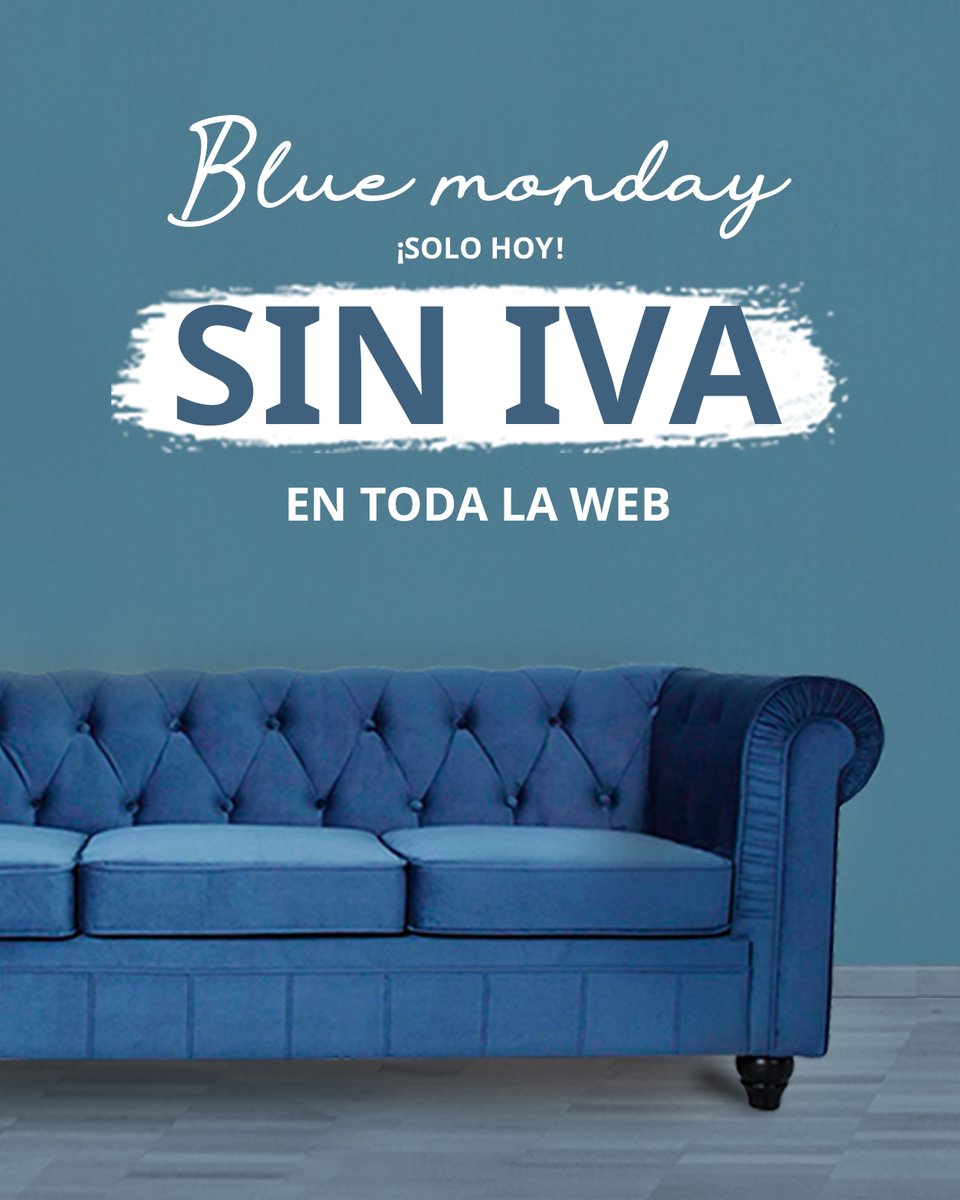 Menzzo_es's tweet photo. ¿Sabías que hoy era el lunes más triste del año? 💙 En Menzzo lo queremos celebrar quitando el IVA a todos nuestros productos.
Entra en https://t.co/PZfxHOm2Z5 ¡y descubre nuestro #BlueMonday! https://t.co/63XqabXZkT
