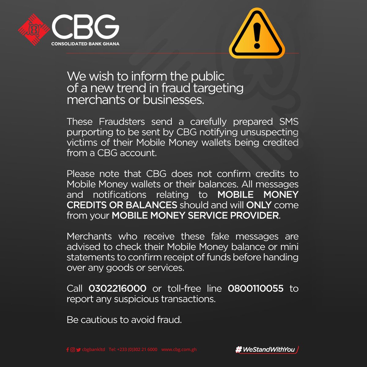 CBGBankLtd's tweet photo. 📌NOTICE
CBG, #WeStandWithYou https://t.co/Az9X0VM6QY