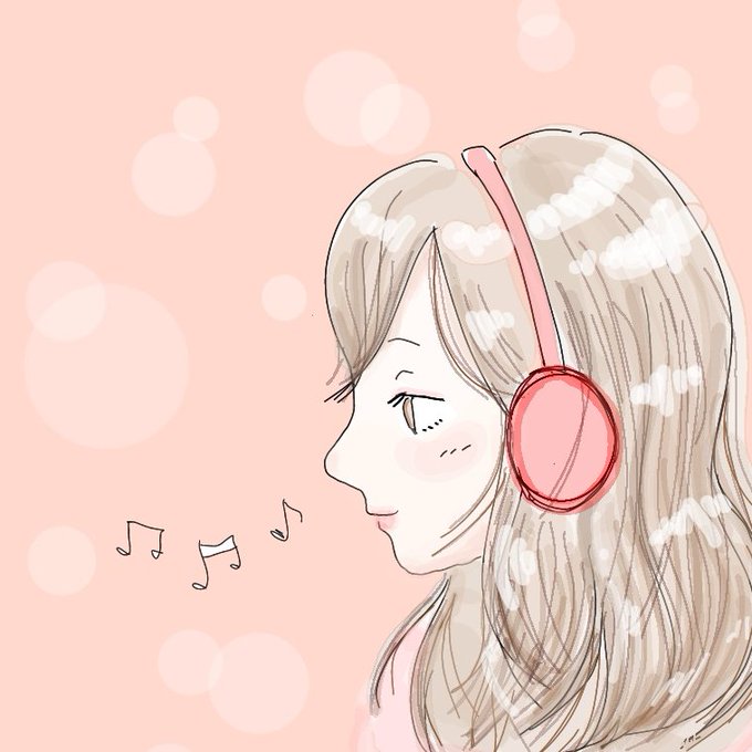 ヘッドホン女子のtwitterイラスト検索結果