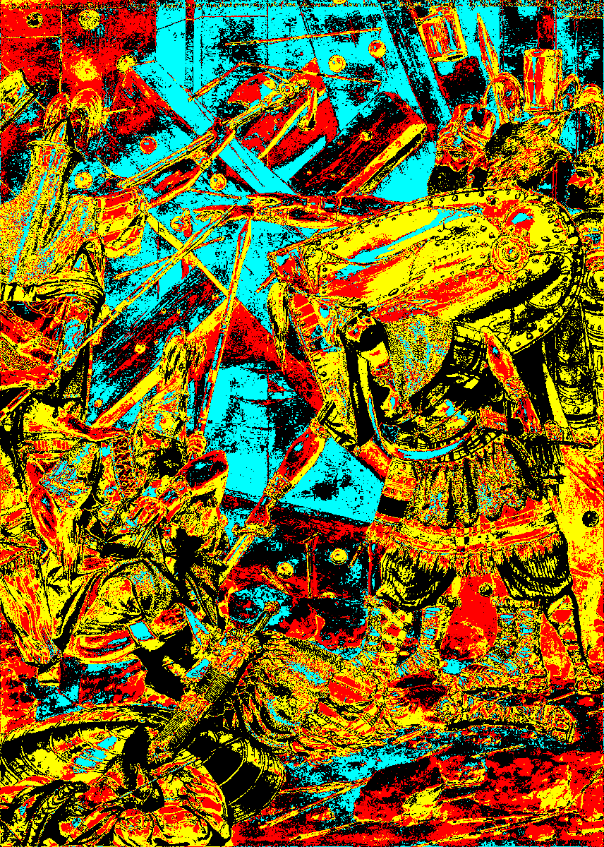 paintergoblin's tweet photo. Death of Abimelech at Thebez, Richard Dadd, @YaleBritishArt https://t.co/ZCHlLFdzWr #wikidata #digitalart #watercolor (Palette: #TeletextRedYellowBlue) 🖌🎨 https://t.co/Ba4SkkSM8e