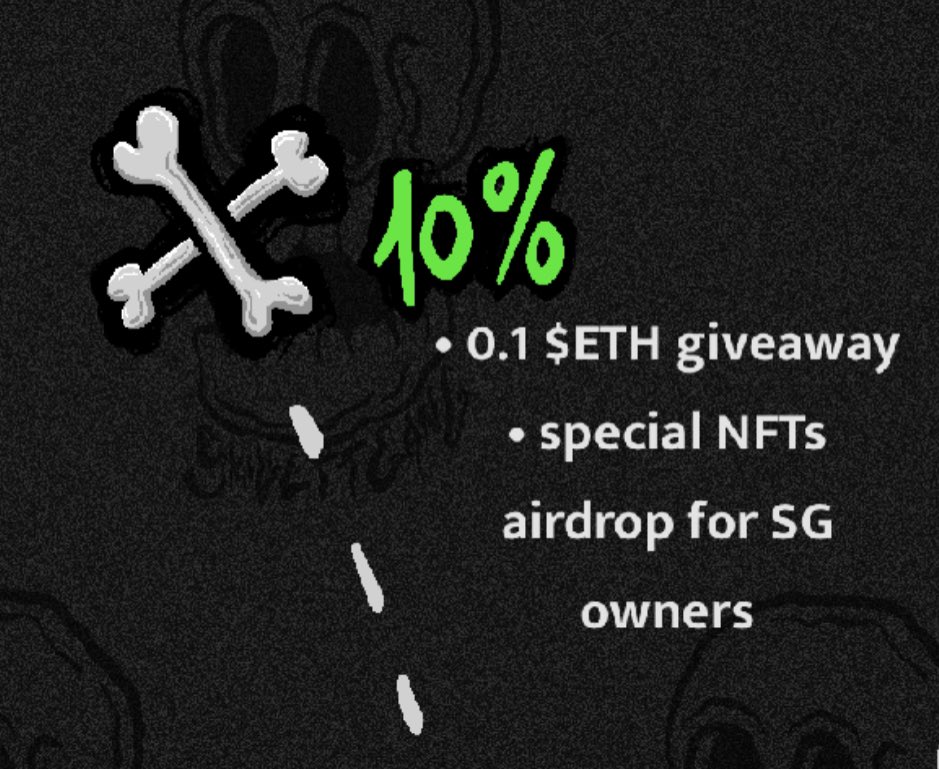 🔥💀 WE ARE SOON AT 10% 💀🔥

After these crazy weeks we gonna soon reach the first level of our roadmap, the 10% of sales 💀

MINT : SkillettGang.io

What gonna happen ? 

- Special airdrop for owners
- 0.1 $ETH giveaway for owners

LET’S MAKE IT TOGETHER

#NFT #NFTs