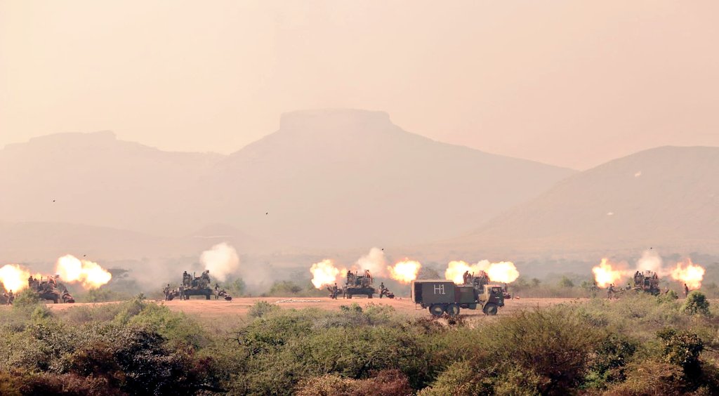 delhidefence's tweet photo. The Annual Artillery Field Firing - Exercise #TOPCHI was carried out at the School of Artillery in Deolali https://t.co/0nfwvxGvdI