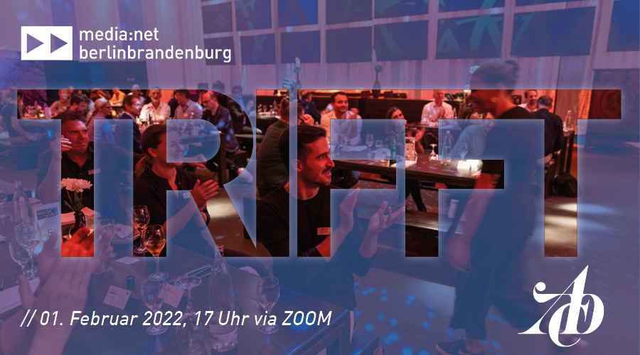 medianet berlinbrandenburg e.V. (@medianetbb) on Twitter photo Auch im neuen Jahr setzen wir unsere Matchmaking-Reihe "media:net TRIFFT" fort. Am 01.02. geht's in eine neue Runde mit dem <a href="/ADC_GERMANY/">ART DIRECTORS CLUB</a>! Ihr habt euch noch nicht angemeldet? Dann los 👉bit.ly/3rmuMpG
#matchmaking #medianet #netzwerk #network Auch im neuen Jahr setzen wir unsere Matchmaking-Reihe "media:net TRIFFT" fort. Am 01.02. geht's in eine neue Runde mit dem <a href="/ADC_GERMANY/">ART DIRECTORS CLUB</a>! Ihr habt euch noch nicht angemeldet? Dann los 👉bit.ly/3rmuMpG
#matchmaking #medianet #netzwerk #network