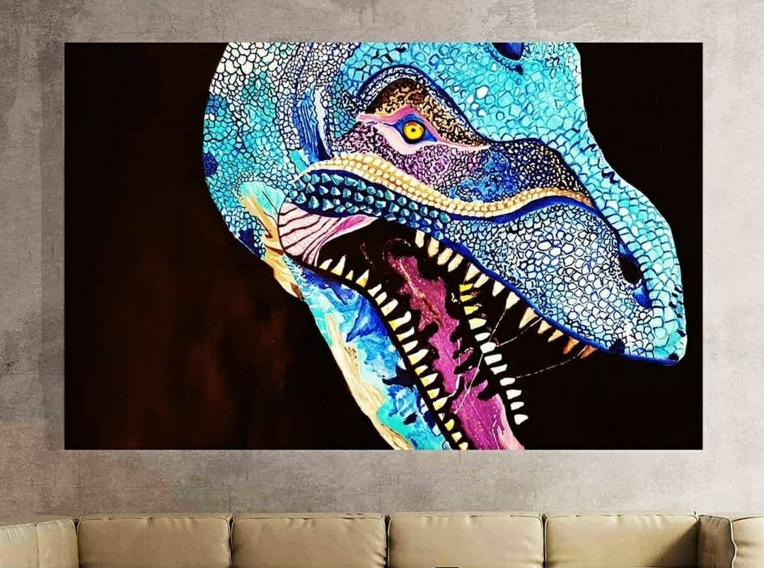 ShiharaSerendib's tweet photo. 2018 painting of exotic animal. Dinosaur inspired by Jurassic Park.
#drawing #painting #dinosaurs #animals https://t.co/xkYiybX9vx