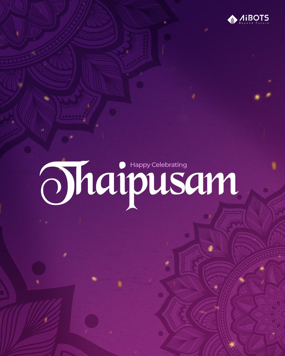 Happy Thaipusam.

On this auspicious occasion, we would like to wish all our Hindu friends, a blessed, joyous, and peaceful celebration.
Stay Safe and always remember to observe the SOPs!!

#aibotsmy #beyondfuture #thaipusam2022 #digitaltransformationmalaysia #malaysiafestival