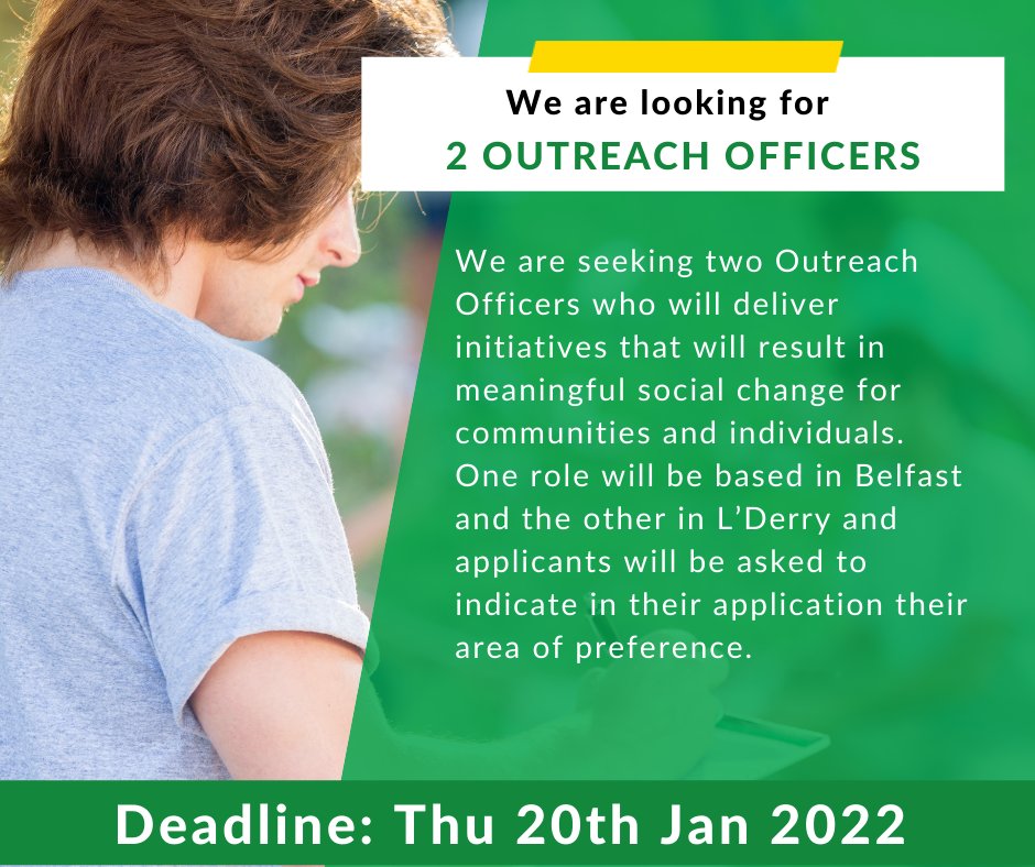 GroundworkNI's tweet photo. We are looking for 2⃣ Outreach Officers (Belfast & L'Derry)
🪙 £22,067 per annum
⏰ 37.50
Apply ⬇️
https://t.co/aqDxKy4wab
#jobsearch #JobsBelfast #JobsDerry #JobsLDerry #JobFairy #JobFairyNI #WorkinNorthernIreland #jobsni #nijobs https://t.co/TzJ9AE39uN