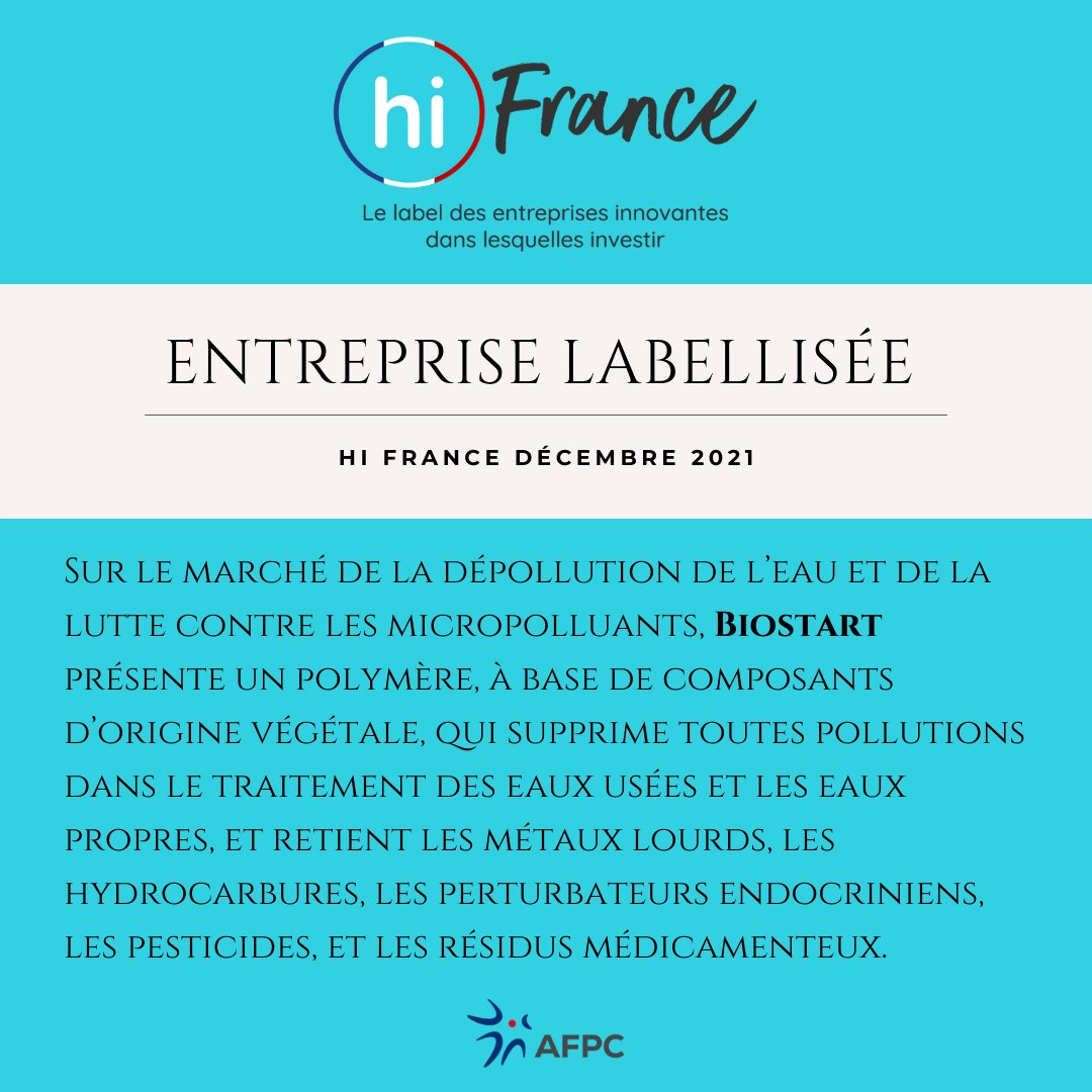 afrpc's tweet photo. Félicitations à l’entreprise #Biostart qui a obtenu en décembre dernier la labellisation hi France, le label des entreprises innovantes dans lesquelles investir.
Labellisation délivrée par le @Pole_Systematic et coordonnée par @afrpc https://t.co/jcbrtCSrhF