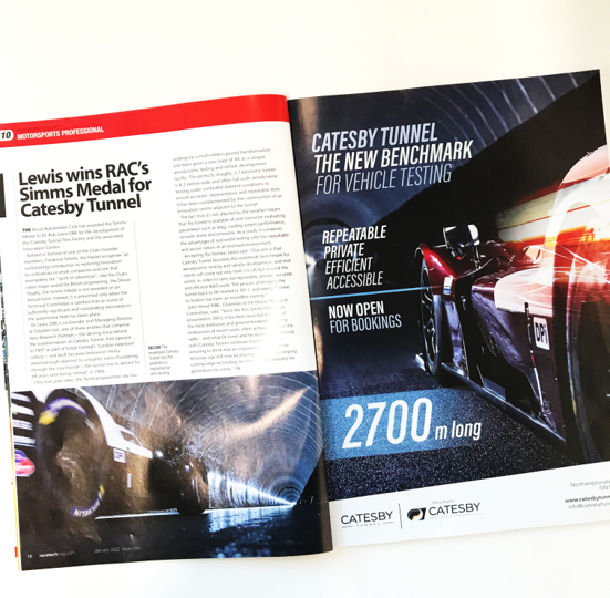 CatesbyProjects's tweet photo. Did you catch @CatesbyTunnel in the January edition of @RaceTechmag?

Our Managing Director Rob Lewis features, after being awarded the Simms Medal by the @RoyalAutomobile Club for the Catesby Tunnel project.

#CatesbyProjects #CatesbyTunnel #SimmsMedal #RaceTechMag https://t.co/RNdtUCNOj4