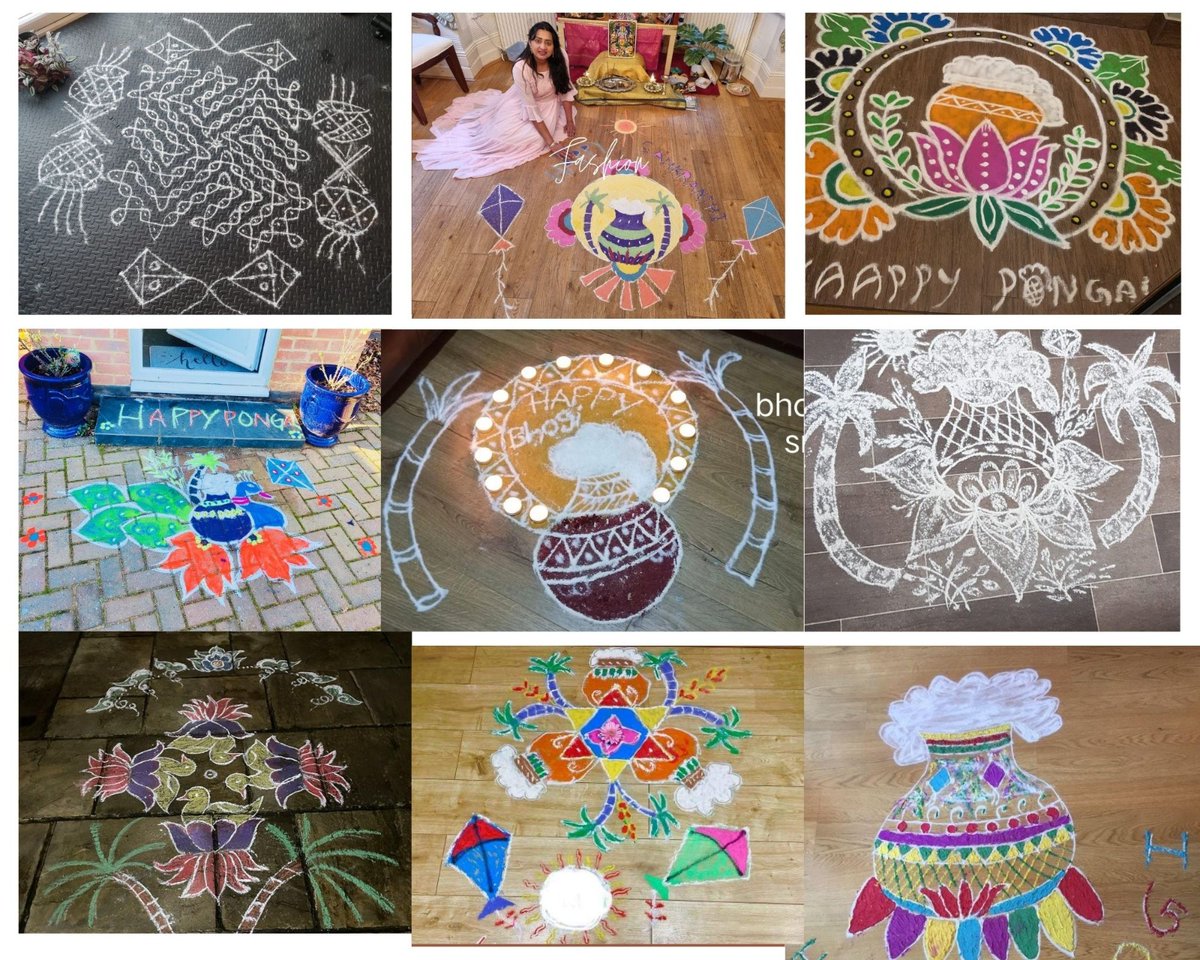 NaariUk's tweet photo. Sankranthi Rangoli's by our beloved Telugu Naari UK members #AzadiKaAmritMahotsav 
@HCI_London ,@Himavalli30 ,@cllrmorla https://t.co/8JoHkOtSyD